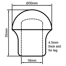 Load image into Gallery viewer, Vintage Cymbal Stand Foot - Yamaha Drum Part Replacement (Single Braced)
