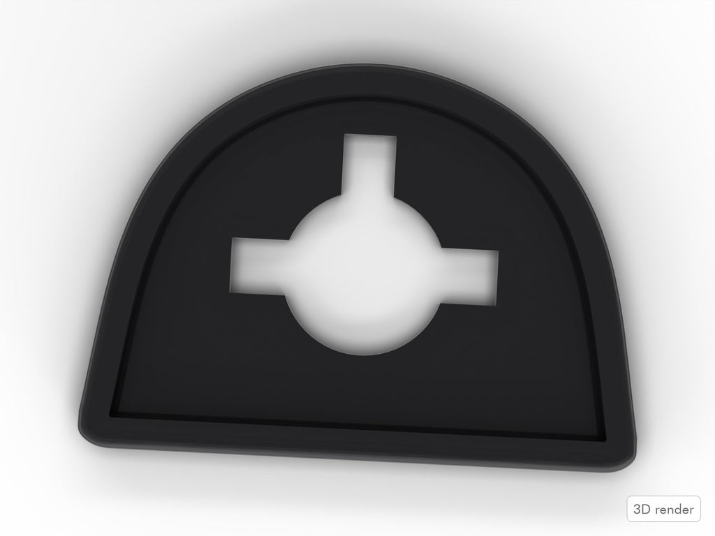 Pearl Masters Compatible Bass Drum Lug Spacer/Gasket Set, Upper + Lower (NP-262P, NP-263P) Lower Spacer Top View