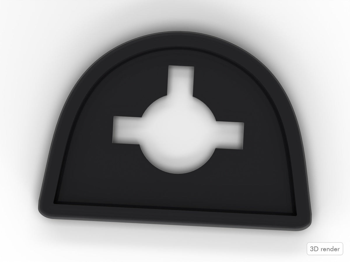 Pearl Masters Compatible Bass Drum Lug Spacer/Gasket Set, Upper + Lower (NP-262P, NP-263P) Lower Spacer Top View