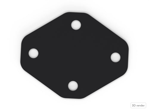 Bass Drum Spur Spacer - Pearl Compatible Drum Part Replacement (World Series) Top View