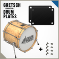 Gretsch Compatible Bass Drum Masking Plate (Catalina), 3D printed drum part - photo 1