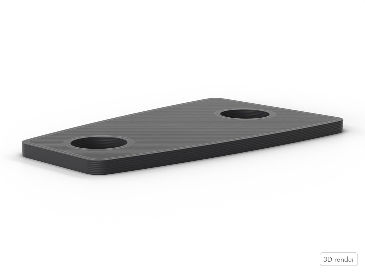 Drum Lug Spacer/Gasket, Ludwig Compatible Drum Part Replacement. Low Mass Mini-Lug (Micro-Lugs) Side View