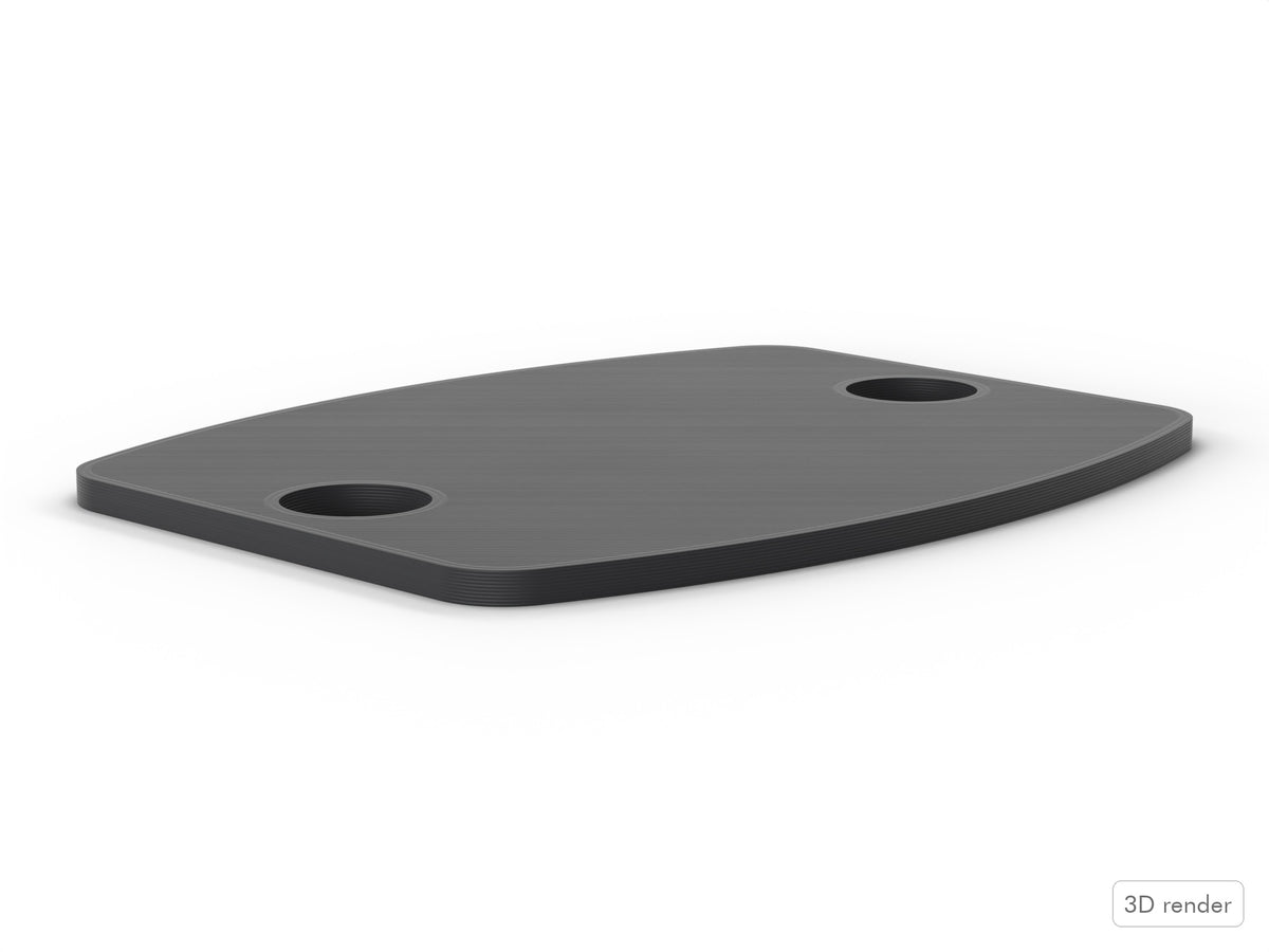 Tom Mount/Floor Tom Bracket Spacer - Ludwig Compatible Drum Part Replacement (Elite-Style) Side View