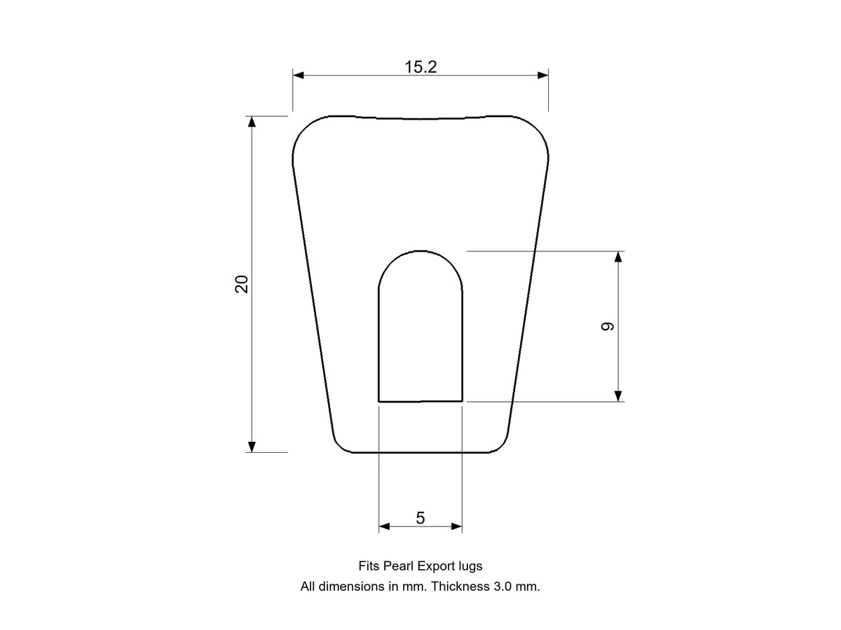 Lug Nut Stopper Insert, Pearl Export Compatible Drum Part Replacement Diagram