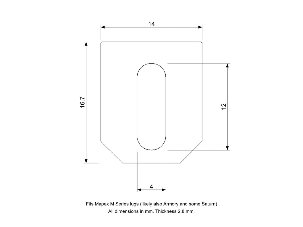 Lug Nut Stopper Insert, Mapex Compatible Drum Part Replacement (Armory/Saturn/M Series) Diagram