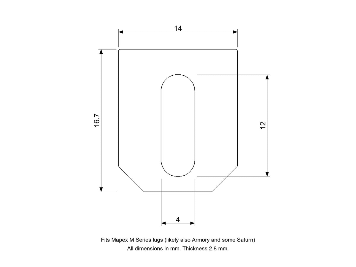 Lug Nut Stopper Insert, Mapex Compatible Drum Part Replacement (Armory/Saturn/M Series) Diagram