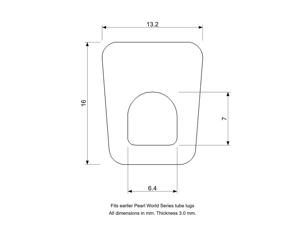 Lug Nut Stopper Insert, Pearl World Compatible Drum Part Replacement Diagram