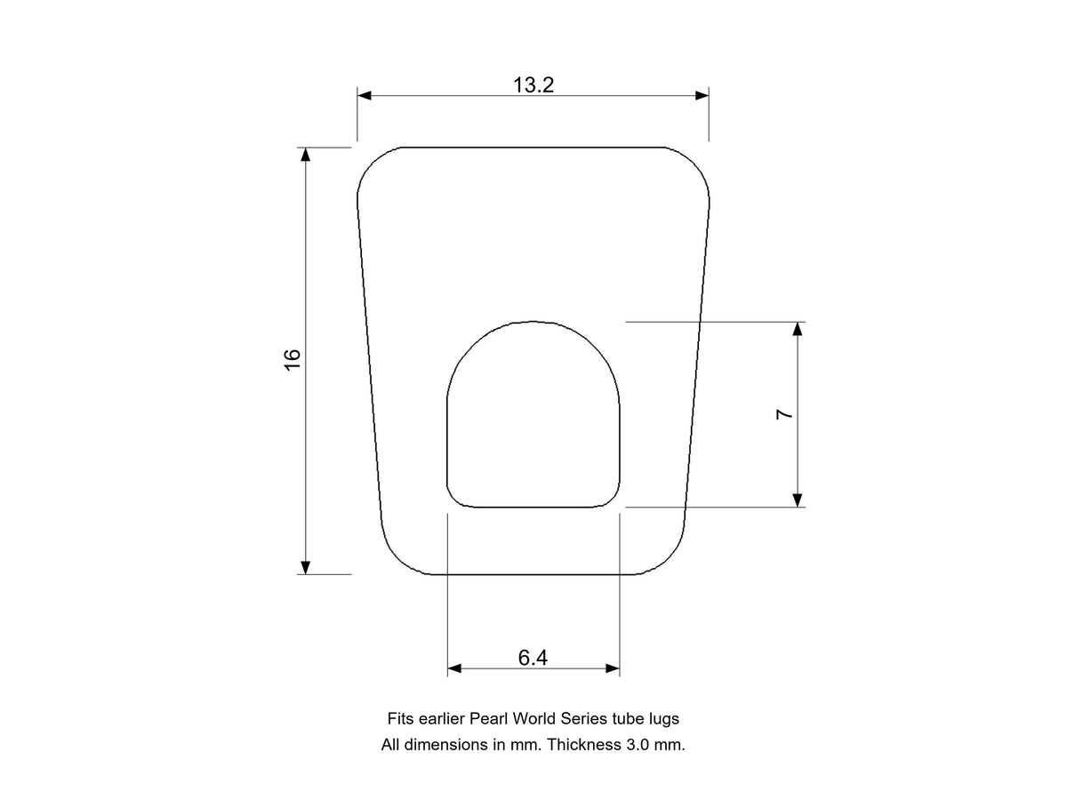 Lug Nut Stopper Insert, Pearl World Compatible Drum Part Replacement Diagram
