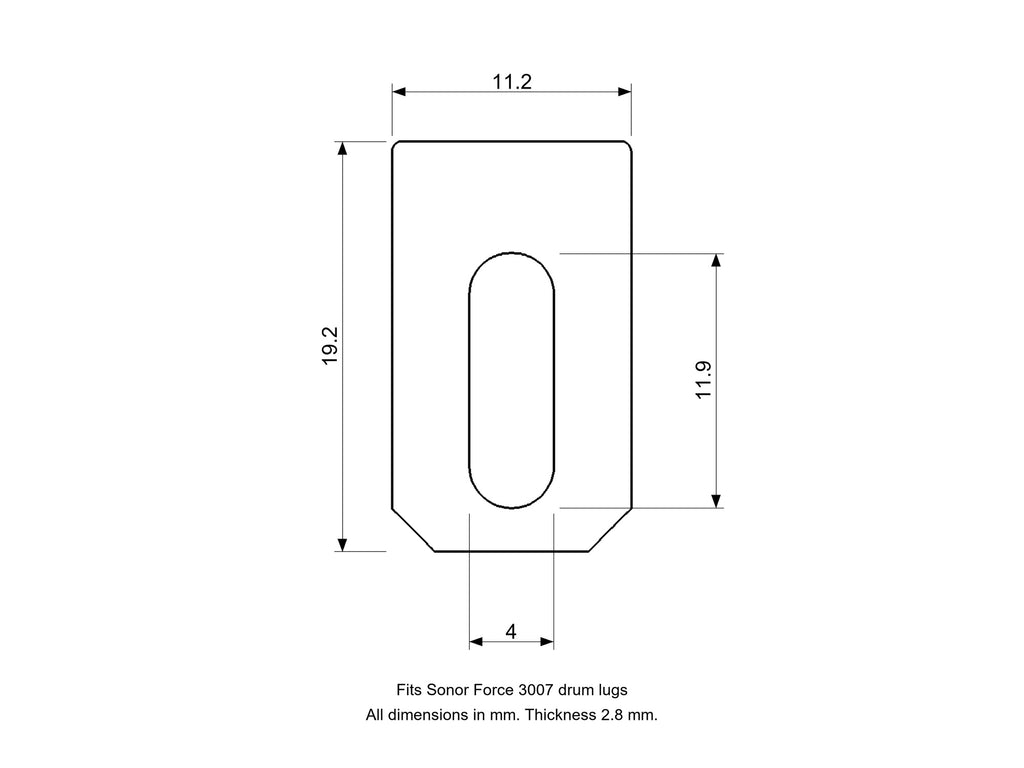 Lug Nut Stopper Insert, Sonor Compatible Drum Part Replacement (3007) Diagram