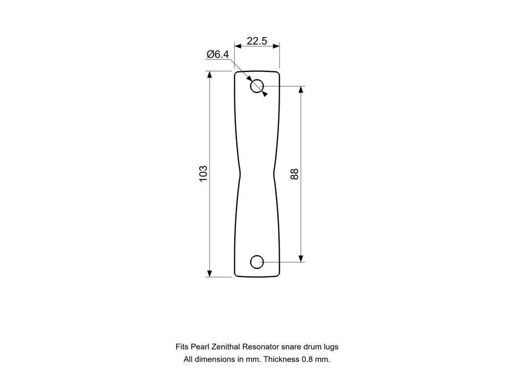Drum Lug Spacer/Gasket - Pearl Zenithal Resonator Compatible Drum Part Replacement Diagram