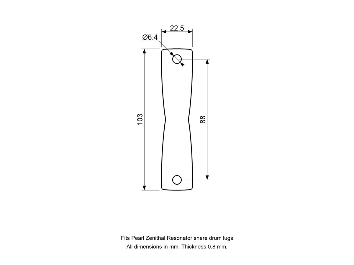 Drum Lug Spacer/Gasket - Pearl Zenithal Resonator Compatible Drum Part Replacement Diagram