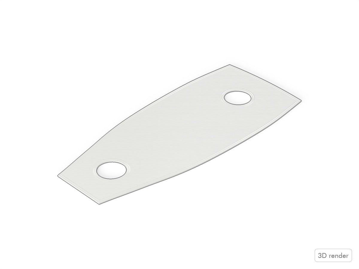 Ludwig Drums Classic Lug, 3D Printed Lug, Inner Spacer/Gasket, Vistalite, White 3D View