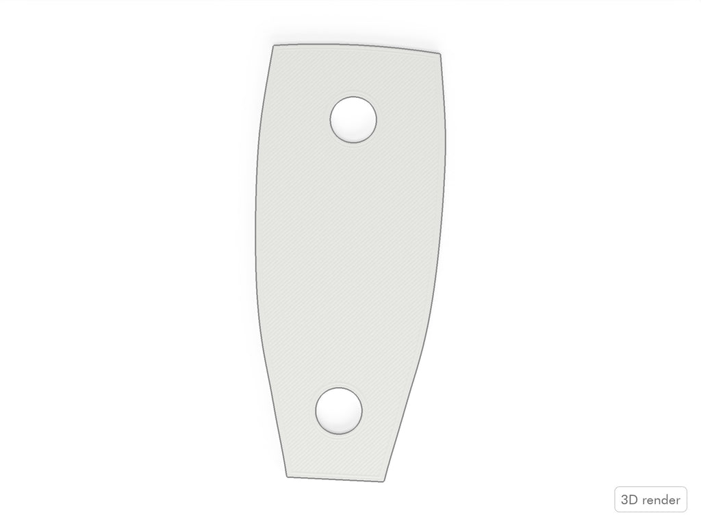 Ludwig Drums Classic Lug, 3D Printed Lug, Inner Spacer/Gasket, Vistalite, White Top View
