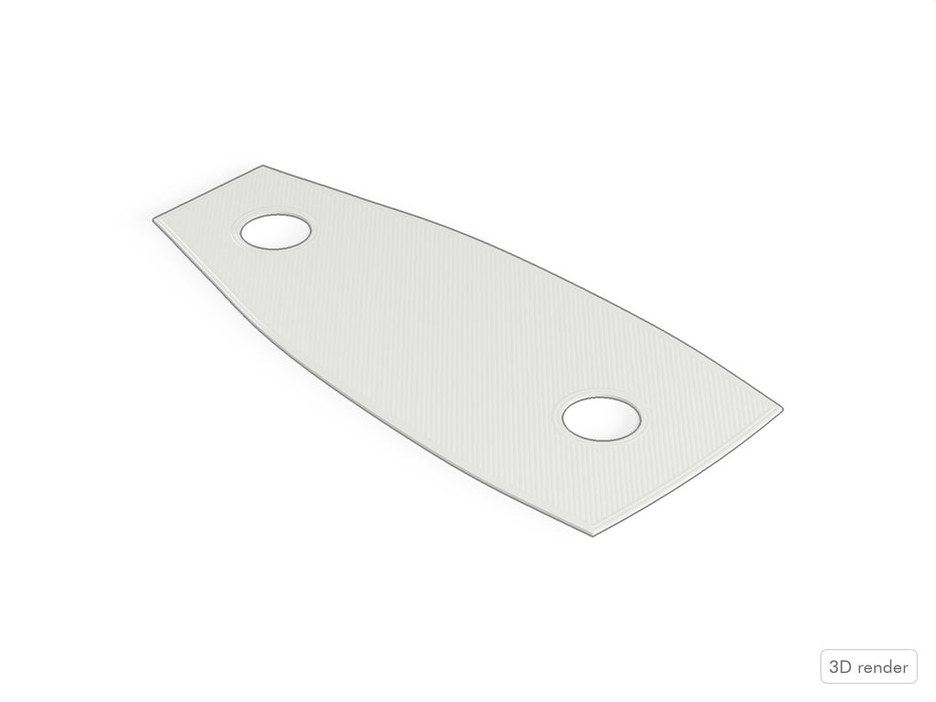 Ludwig Drums Classic Lug, 3D Printed Lug, Inner Spacer/Gasket, Vistalite, White 3D View 2