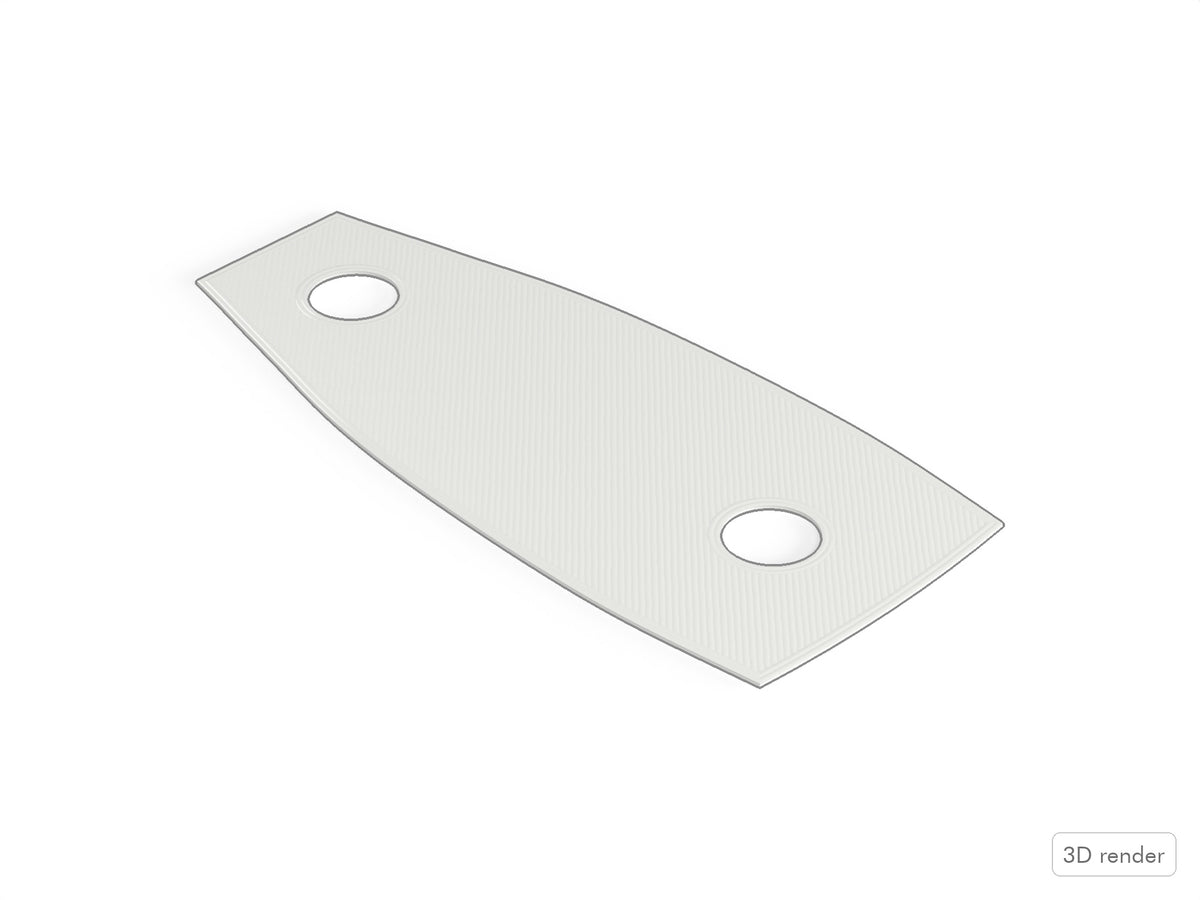 Ludwig Drums Classic Lug, 3D Printed Lug, Inner Spacer/Gasket, Vistalite, White 3D View 2