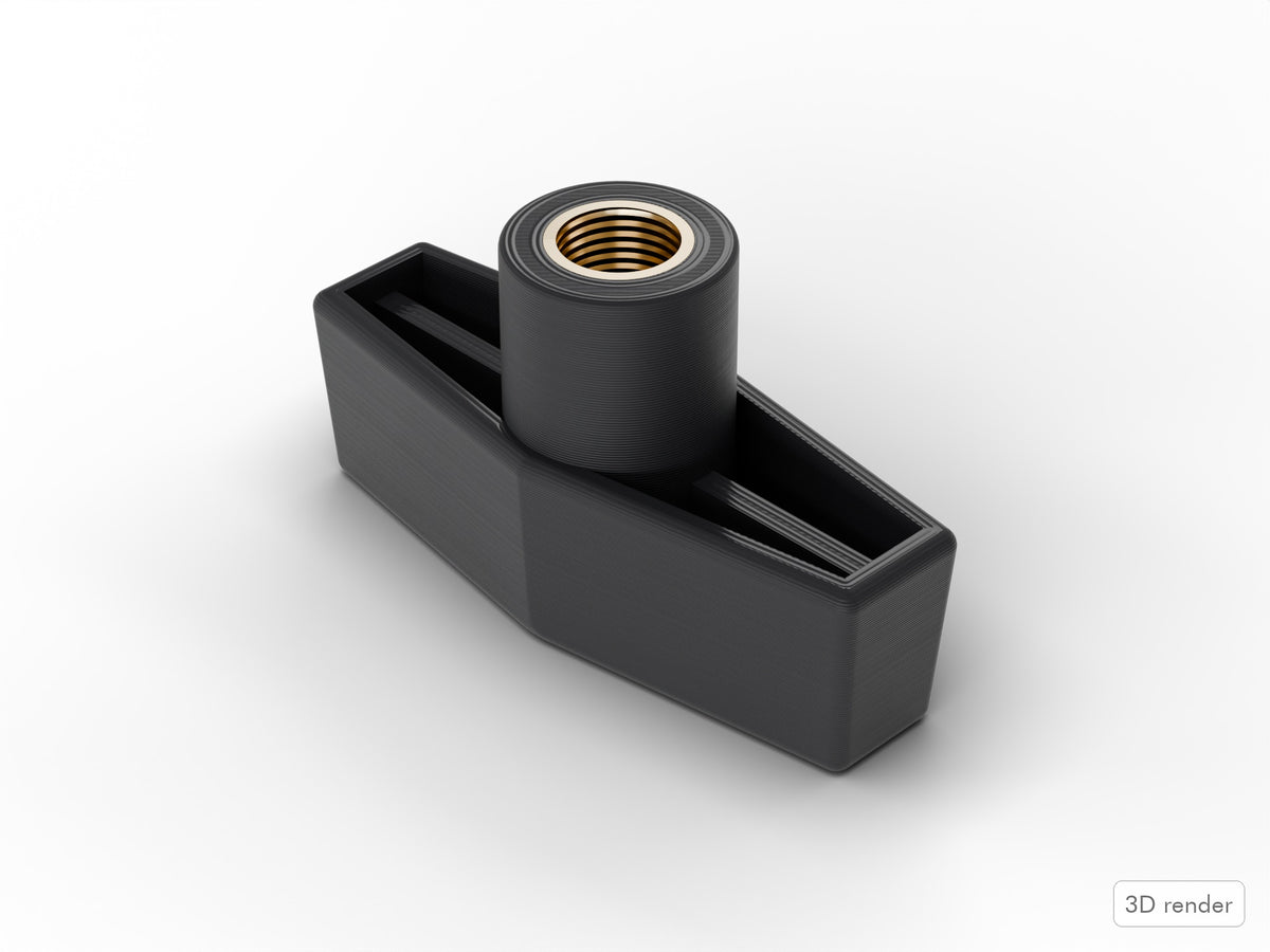 Ludwig-Style Vintage Drum Wingnut, Female 3D View