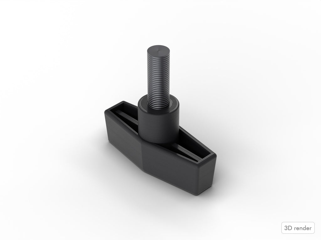 Ludwig-Style Vintage Drum Wingnut, Male 3D View