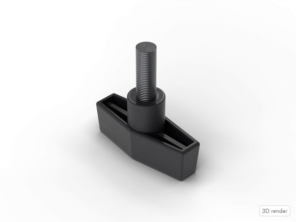 Ludwig-Style Vintage Drum Wingnut, Male 3D View