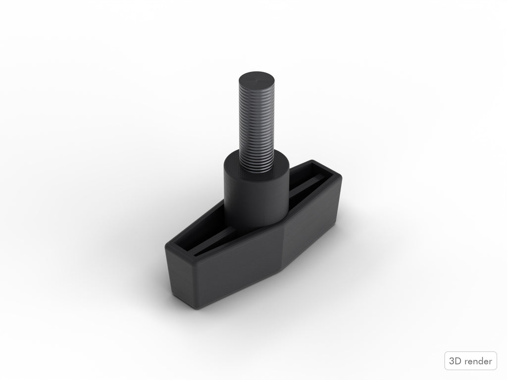Ludwig-Style Vintage Drum Wingnut, Male Top View