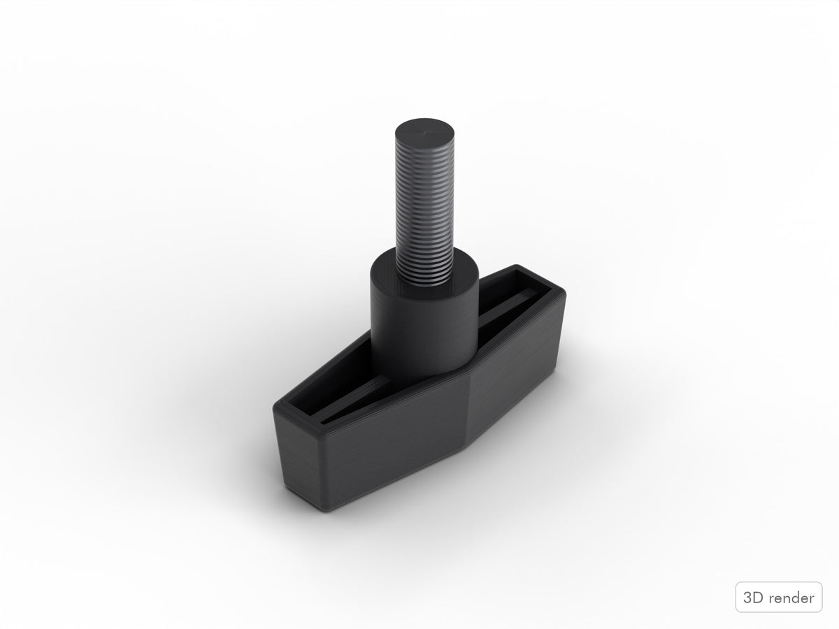 Ludwig-Style Vintage Drum Wingnut, Male Top View
