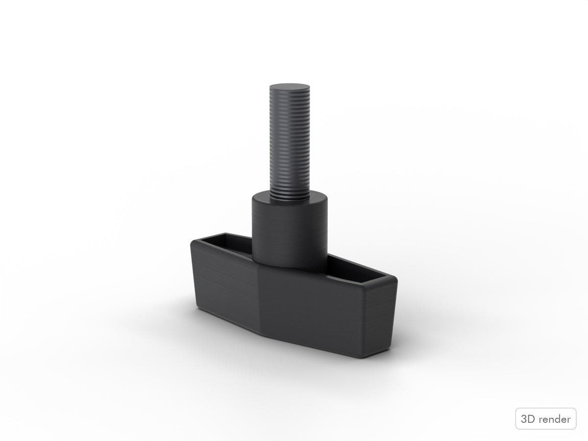 Ludwig-Style Vintage Drum Wingnut, Male Side View
