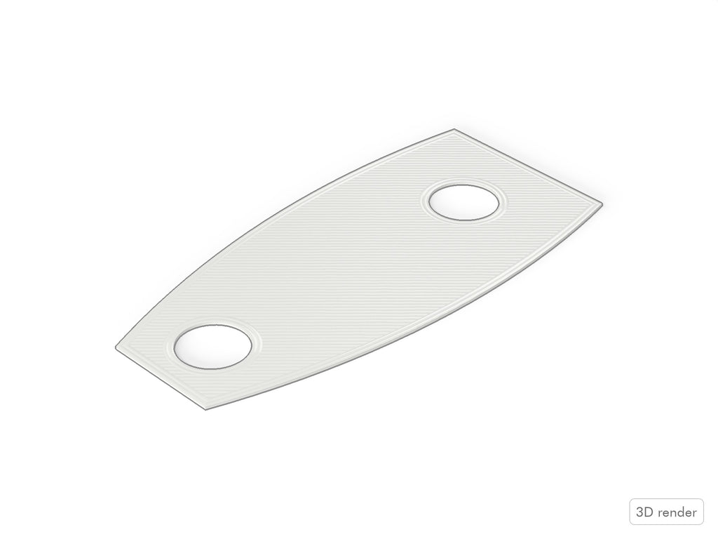 Ludwig Drums Mini Classic Lug, 3D Printed Lug, Inner Spacer/Gasket, Vistalite, White 3D View