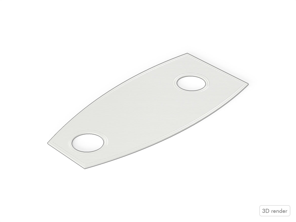 Ludwig Drums Mini Classic Lug, 3D Printed Lug, Inner Spacer/Gasket, Vistalite, White 3D View