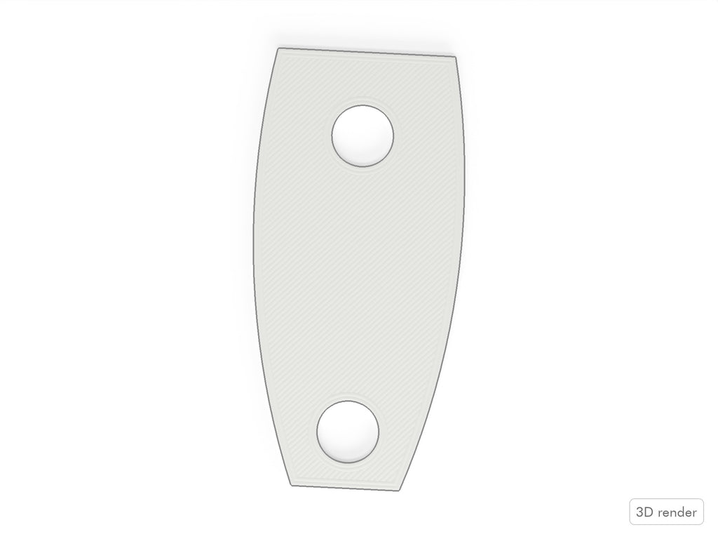 Ludwig Drums Mini Classic Lug, 3D Printed Lug, Inner Spacer/Gasket, Vistalite, White Top View