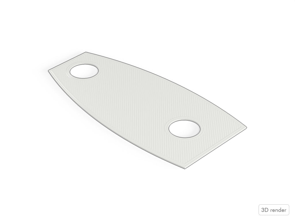 Ludwig Drums Mini Classic Lug, 3D Printed Lug, Inner Spacer/Gasket, Vistalite, White 3D View 2