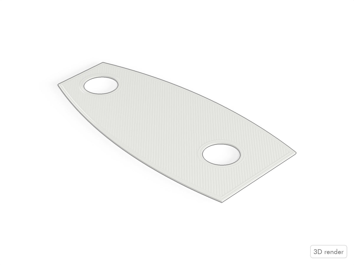 Ludwig Drums Mini Classic Lug, 3D Printed Lug, Inner Spacer/Gasket, Vistalite, White 3D View 2