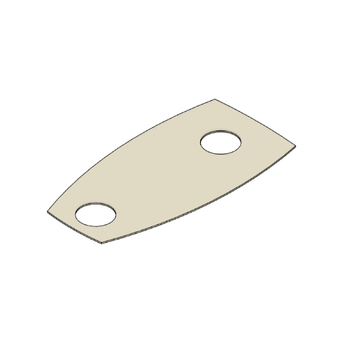 Ludwig Drums Mini Classic Lug, 3D Printed Lug, Inner Spacer/Gasket, Vistalite, White