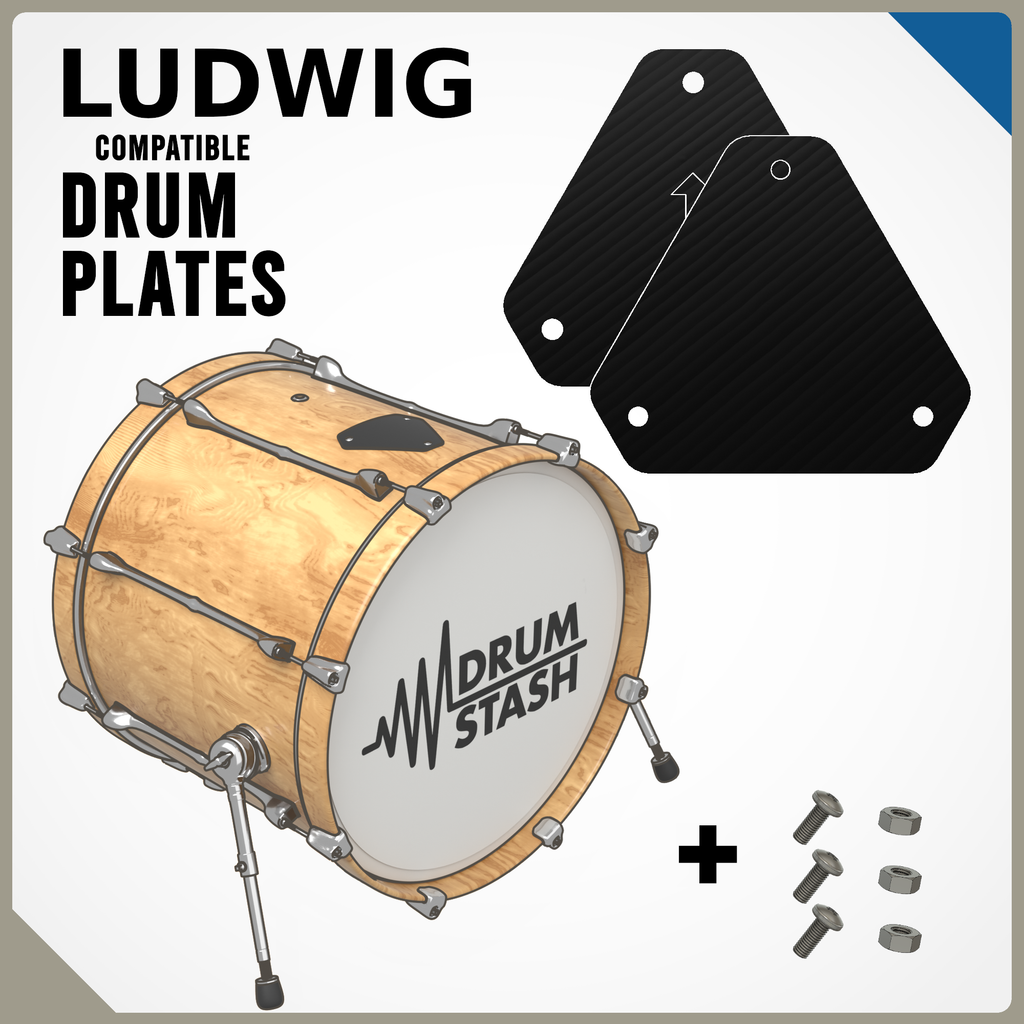 Ludwig Compatible Bass Drum Masking Plate (Modular), 3D printed drum part - photo 1