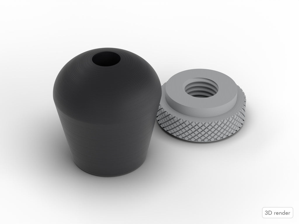 M10 Bass Drum Spur: Foot & Nut - Pearl Export-Style Drum Part Replacement 3D View 2