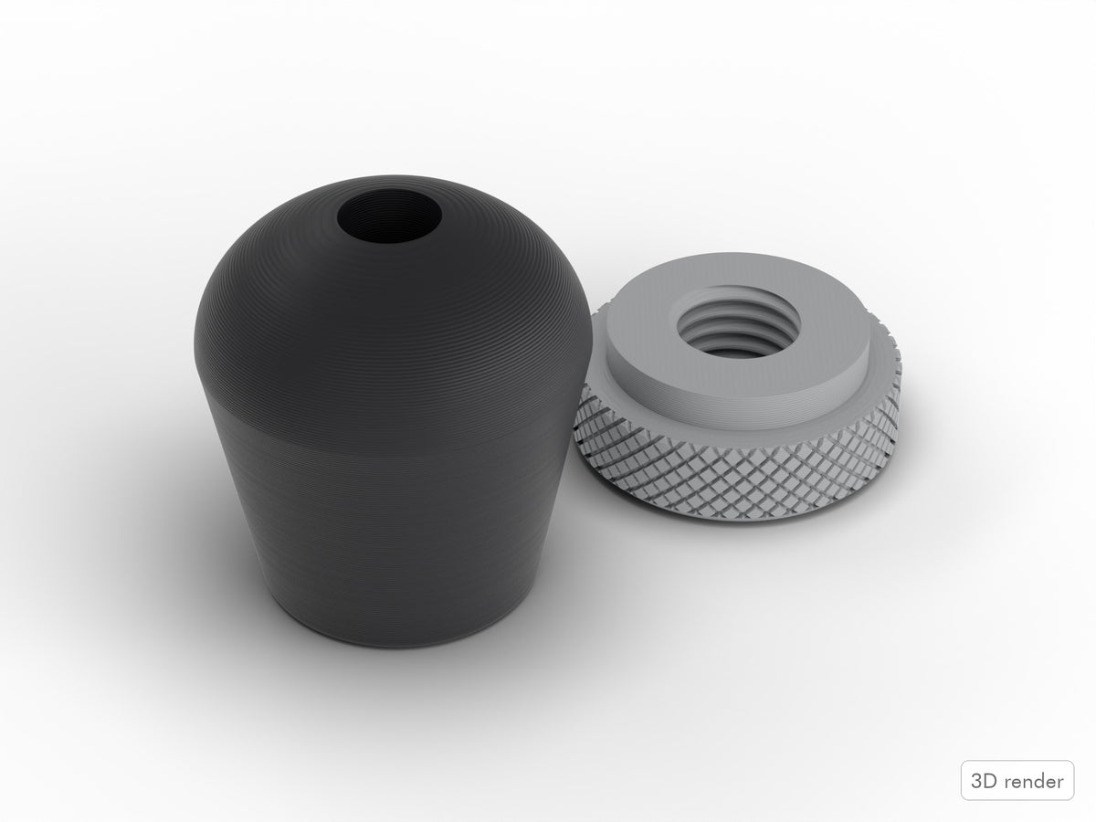 M10 Bass Drum Spur: Foot & Nut - Pearl Export-Style Drum Part Replacement 3D View 2