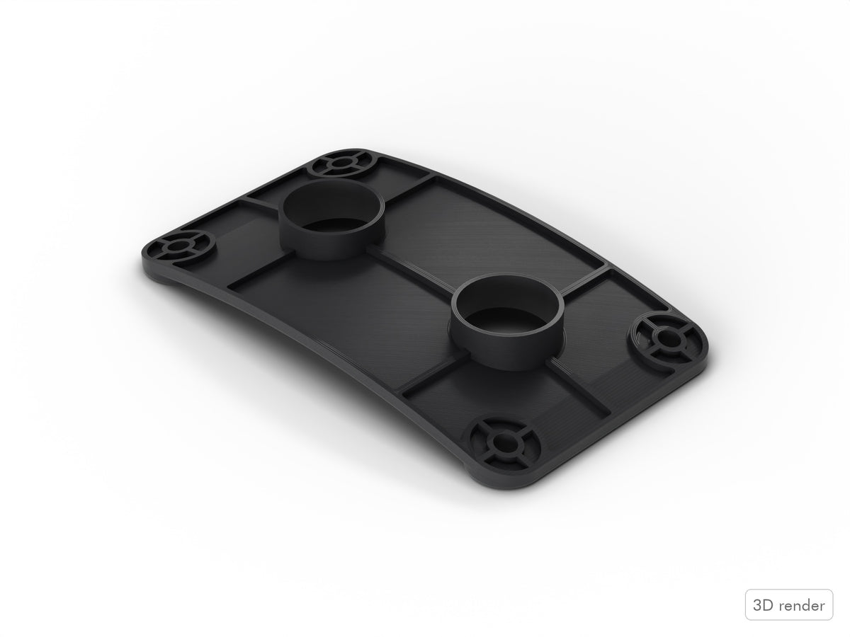 Inner Bass Mount Plate, Pearl Export Compatible Drum Part Replacement 3D View