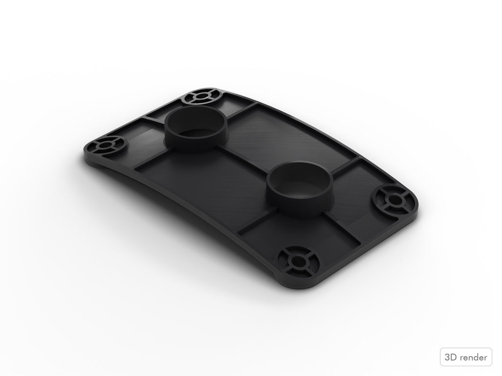 Inner Bass Mount Plate, Pearl Export Compatible Drum Part Replacement 3D View 2