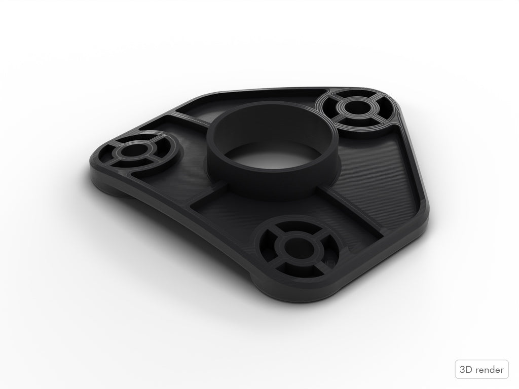 Inner Tom Drum Mount Plate, Pearl Export Compatible Drum Part Replacement 3D View 2