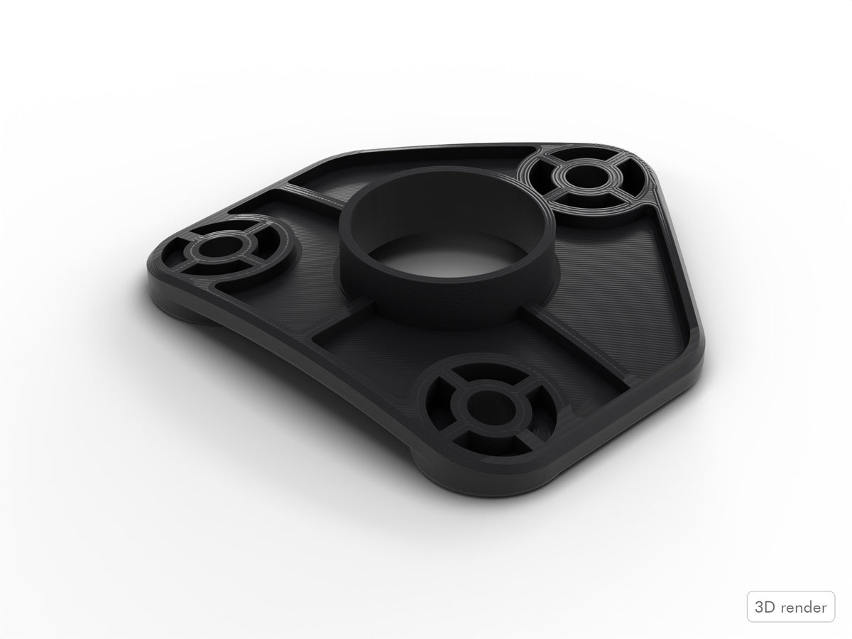 Inner Tom Drum Mount Plate, Pearl Export Compatible Drum Part Replacement 3D View 2