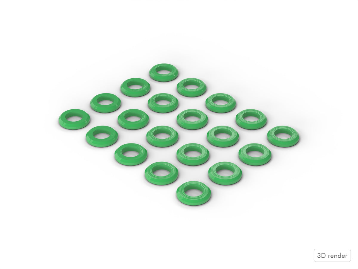 Pearl-Style Tension Rod Washers / Spacers - Green
