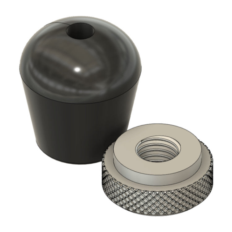 M10 Bass Drum Spur: Foot & Nut - Pearl Export-Style Drum Part Replacement, 3D printed drum part - photo 1