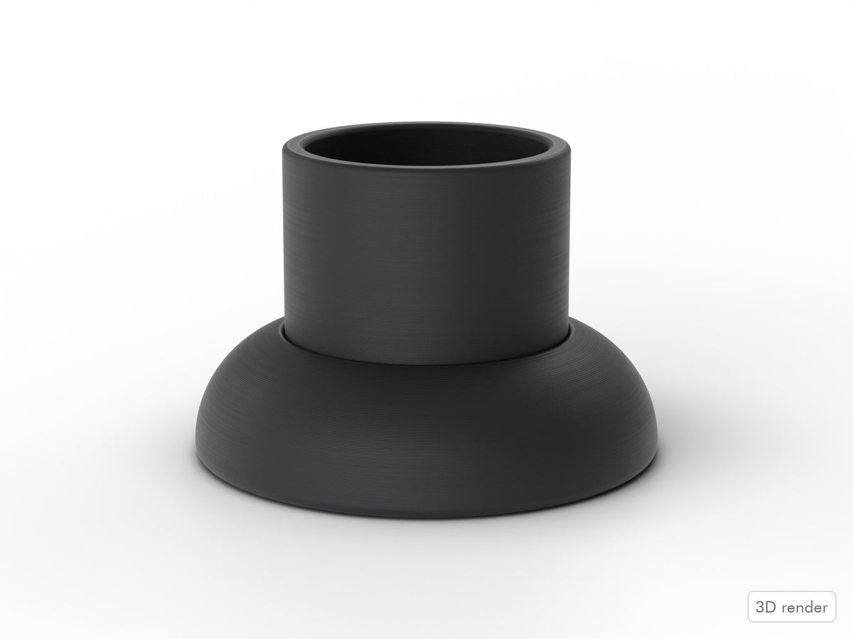 Roland Electronic Drum Rack Compatible Foot, 3D-Printed in Black TPU (MDS-25) Side View