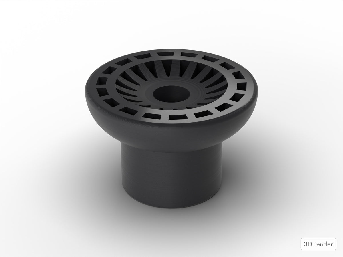 Roland Electronic Drum Rack Compatible Foot, 3D-Printed in Black TPU (MDS-25) Bottom View