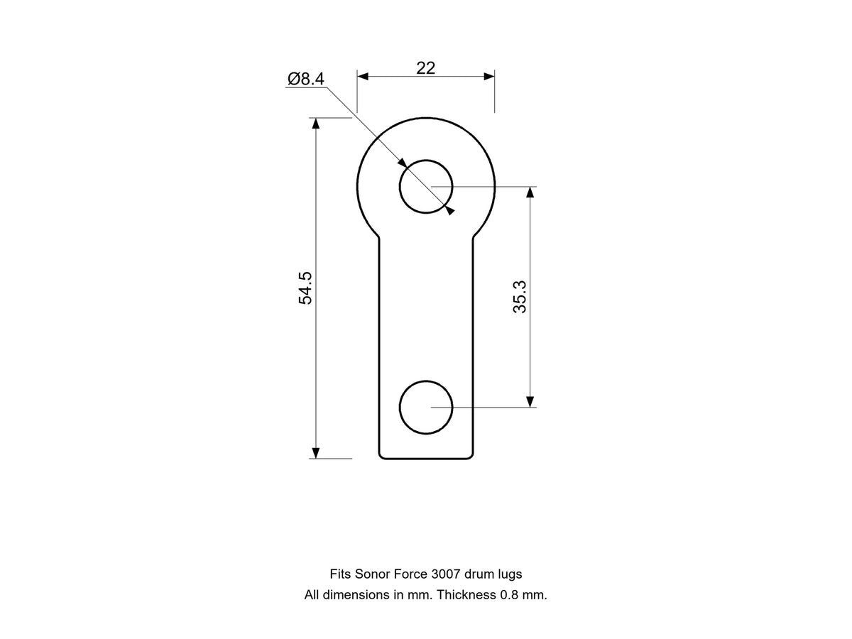 Lug Spacer/Gasket Sonor Force (3007) Compatible Drum Part Replacement Diagram