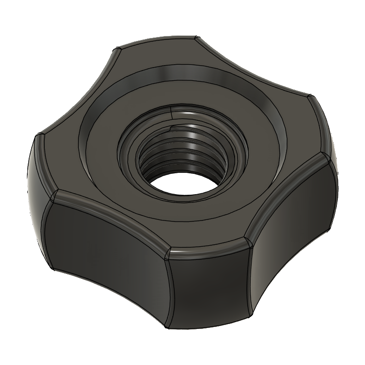Tama Club Jam-Style Bass Drum Spur Nut, Drum Part Replacement (3/8-16 thread), 3D printed drum part - photo 1