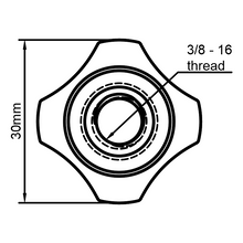Load image into Gallery viewer, Tama Club Jam-Style Bass Drum Spur Nut, Drum Part Replacement (3/8-16 thread)
