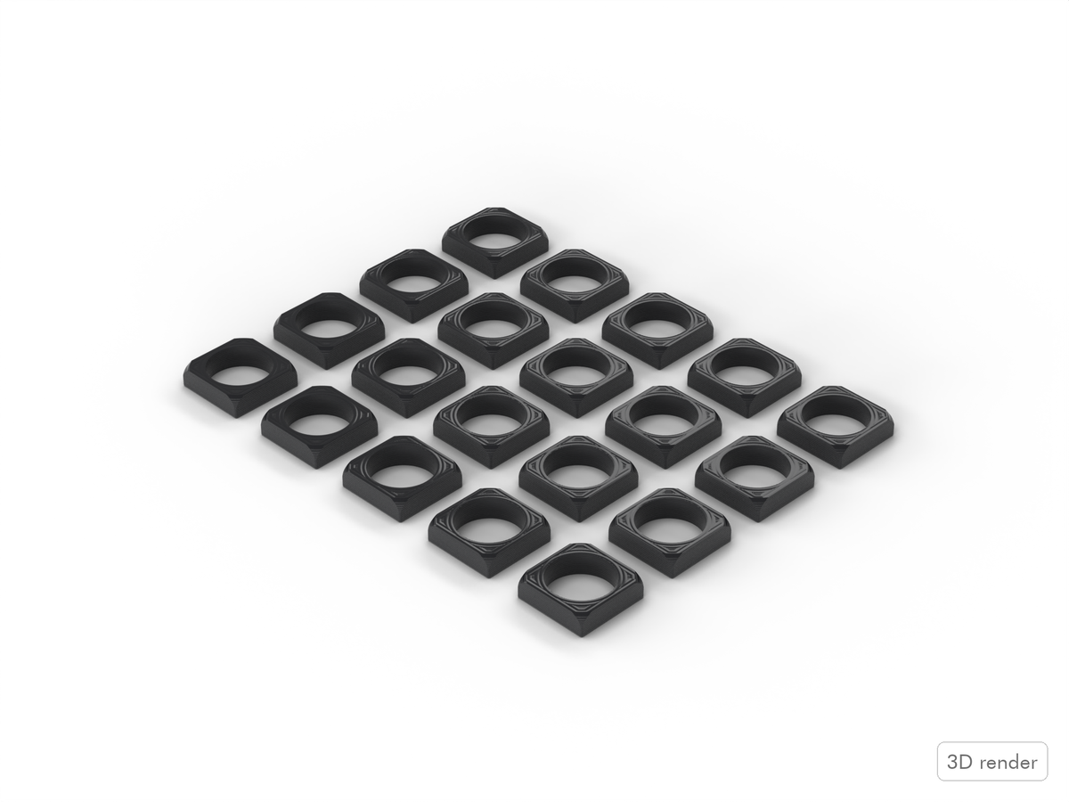 Yamaha Compatible Lug O-Rings 20-Pack Drum Part Replacement (3D render)