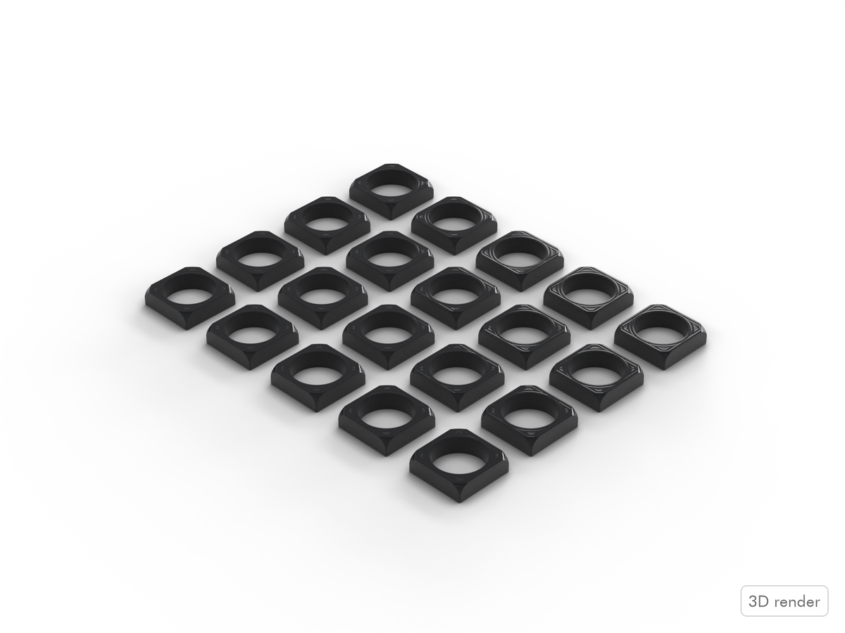 Yamaha Compatible Lug O-Rings 20-Pack Drum Part Replacement (3D render)