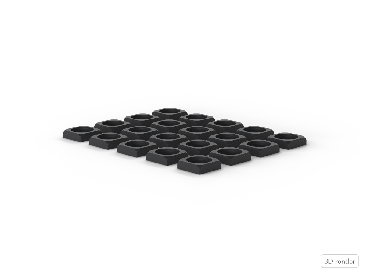 Yamaha Compatible Lug O-Rings 20-Pack Drum Part Replacement (3D render)