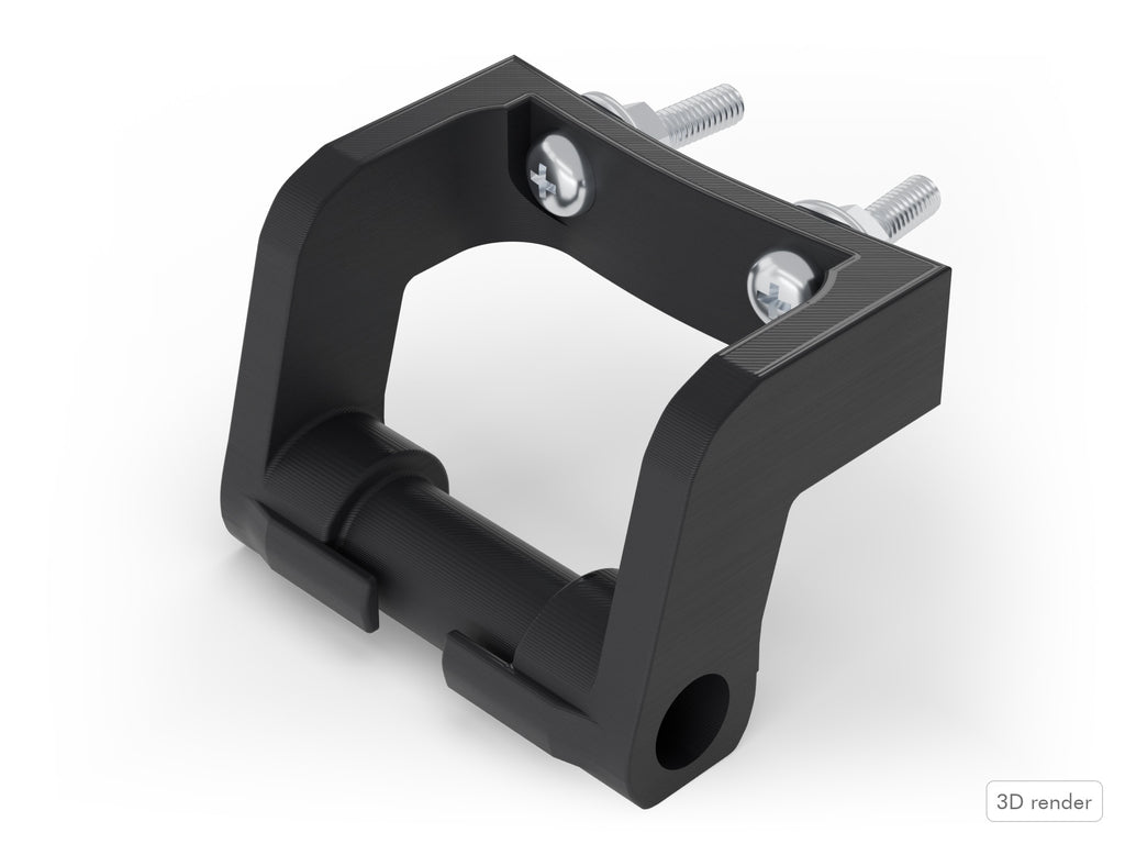 Yamaha Compatible Vintage Snare Bridge, 3D Printed Replacement, Black PETG (3D render)