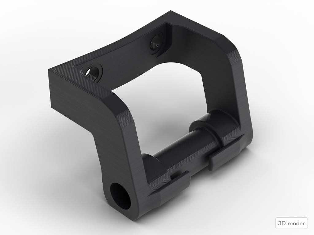 Yamaha Compatible Vintage Snare Bridge, 3D Printed Replacement, Black PETG (3D render)